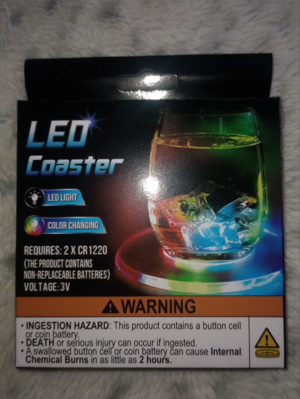LED Coaster Color-Changing- Set Of 4